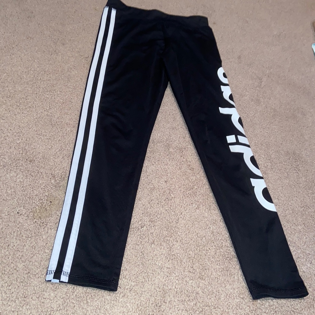 3/$10 Girls Size S 7/8 Adidas Black And White Leggings Nwot